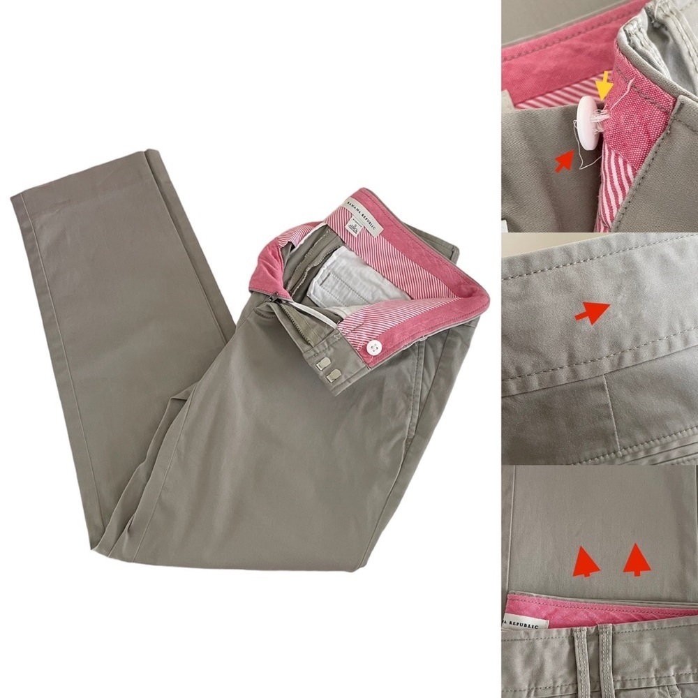 Banana Republic Cotton Stretch Light Tan Khaki Ankle Pants Women’s size 0